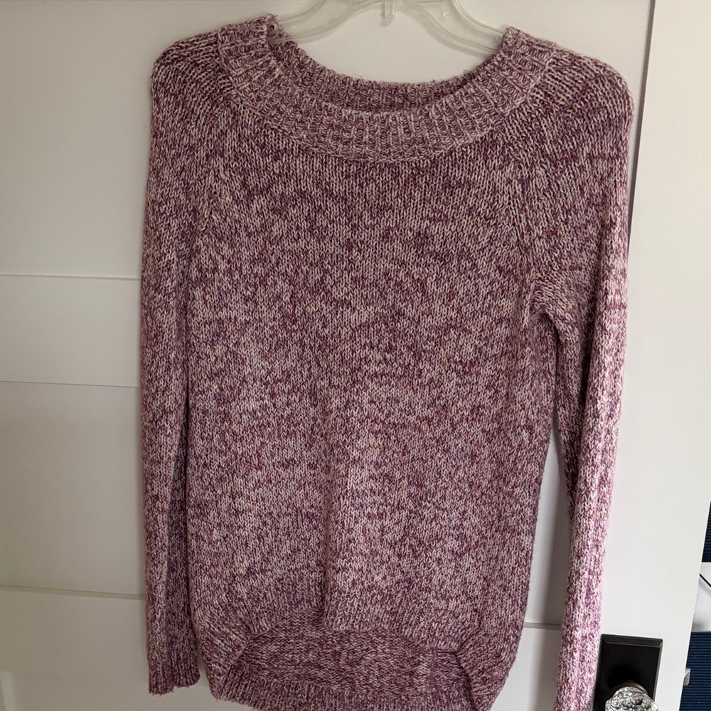 LOFT Marled Knit Sweater in Pink
